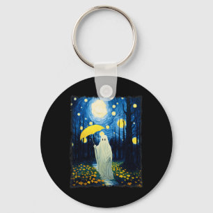 Chaveiro Vintage Halloween Ghost Na Floresta Van Gogh Sta