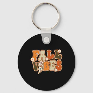 Chaveiro Vintage Hello Fall Floral Groovy Fall Vibes Autumn