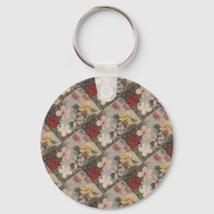 Chaveiro Vintage Hibiscus Flowers Floral Vermelho Rosa Amar