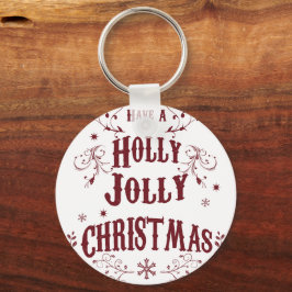 Chaveiro Vintage Holly Jolly Christmas