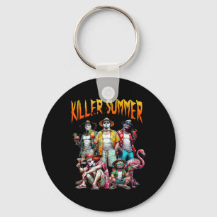 Chaveiro Vintage Horror Summer Vibes Dia de as Bruxas engra