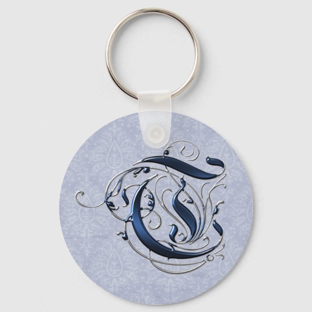 Chaveiro Vintage Inicial T (Frente)