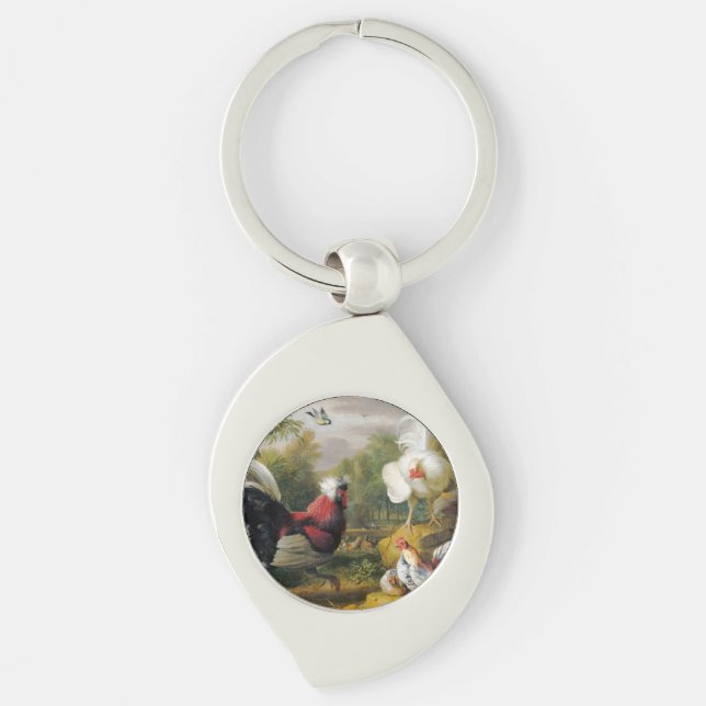 Chaveiro Vintage Jakob Bogdani A Luta Dos Cockrels (Frente)