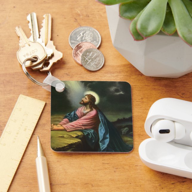 Chaveiro Vintage Jesus Cristo Rezando, Jardim de Gethsemane (Mesa)