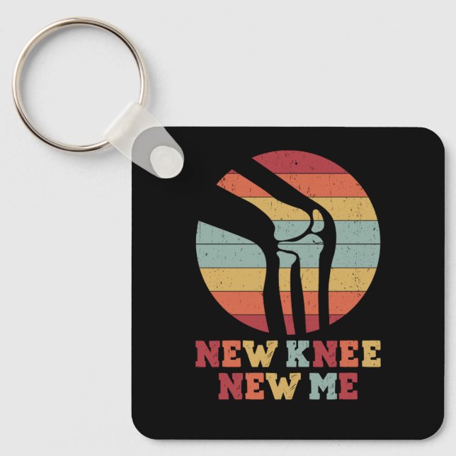 Chaveiro Vintage Knee Replacement Surgery Recovery New Knee (Frente)