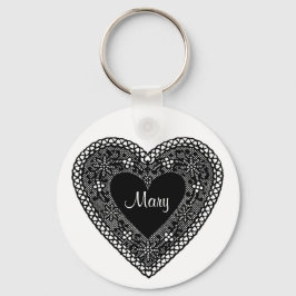 Chaveiro Vintage Lace Heart