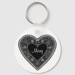 Chaveiro Vintage Lace Heart