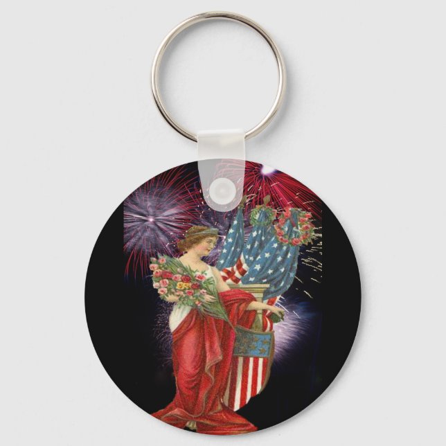 Chaveiro Vintage Lady e Fireworks (Frente)