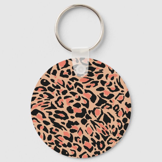 Chaveiro Vintage Leopard Pattern Design (Frente)