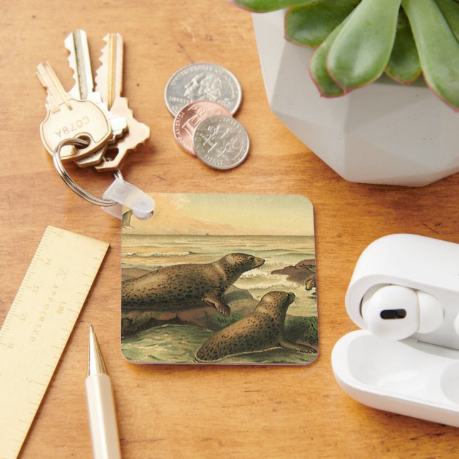 Chaveiro Vintage Leopard Seals by Ocean, Wild Animal (Mesa)