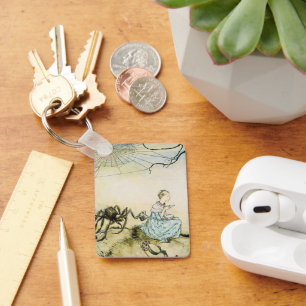 Chaveiro Vintage Little Miss Muffet por Arthur Rackham