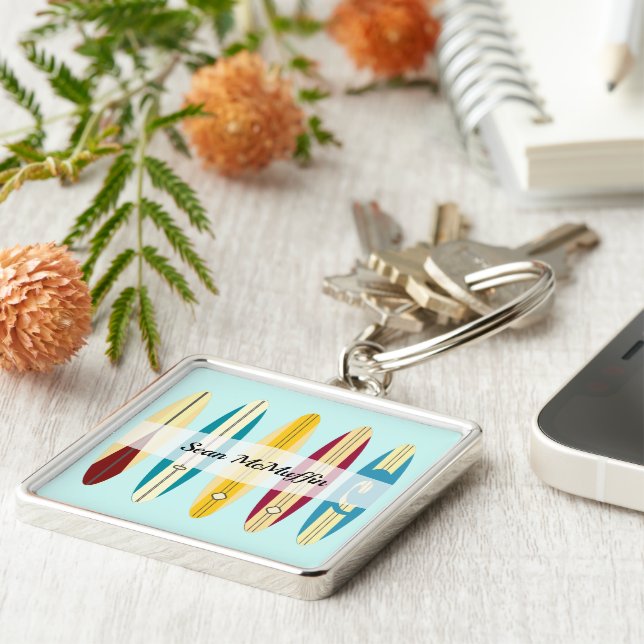 Chaveiro Vintage Longboards (Lateral)