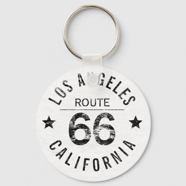 Chaveiro Vintage Los Angeles California Route 66 (Frente)