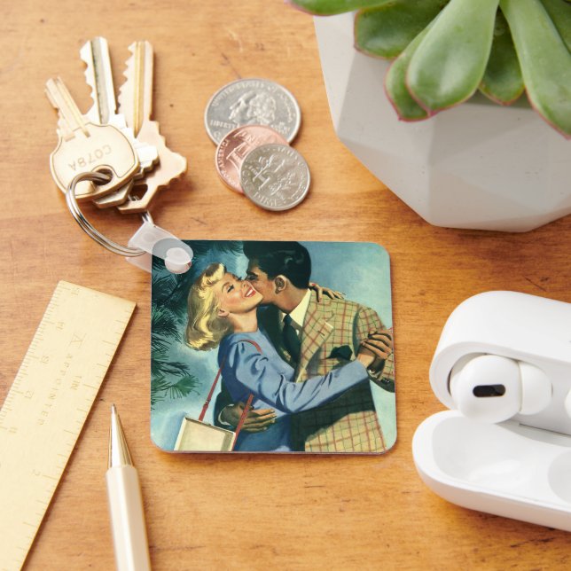 Chaveiro Vintage Love and Romance, dança de Natal (Mesa)