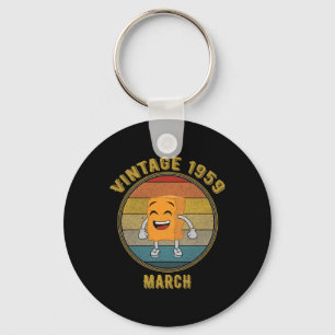 Chaveiro Vintage Março 1959 Chicken Nugget Rindo Aflito