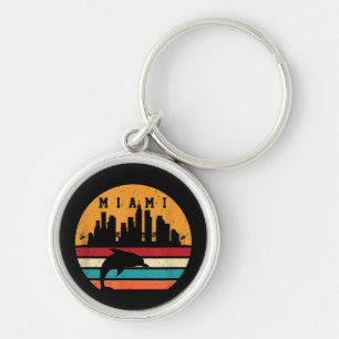 Chaveiro Vintage Miami Dolphin Silhouette Souvenir Dolp, 80