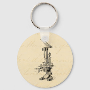 Chaveiro Vintage Microscope Illustration Retro Microscopes
