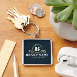 Chaveiro Vintage Monogram hotel motel bar restaurant logo