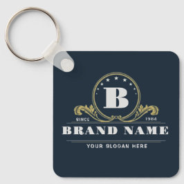 Chaveiro Vintage Monogram hotel motel bar restaurant logo