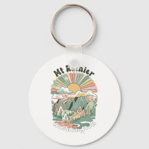 Chaveiro Vintage Mt Rainier Washington Montanhas Caminhada