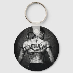 Chaveiro Vintage Muay Thai Fighter