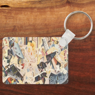 Chaveiro Vintage Music, Art Deco Jazz, Rhapsody em Azul