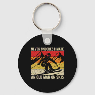 Chaveiro Vintage Nunca Subestime Um Homem Velho De Esqui Di
