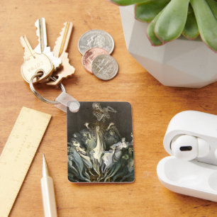 Chaveiro Vintage o Dia das Bruxas, fantasmas assustadores e