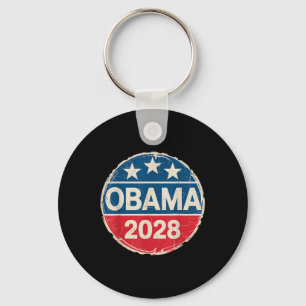 Chaveiro Vintage Obama 2028 Engraçado Eleição Política Patr