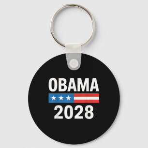 Chaveiro Vintage Obama 2028 Engraçado Eleição Política Patr