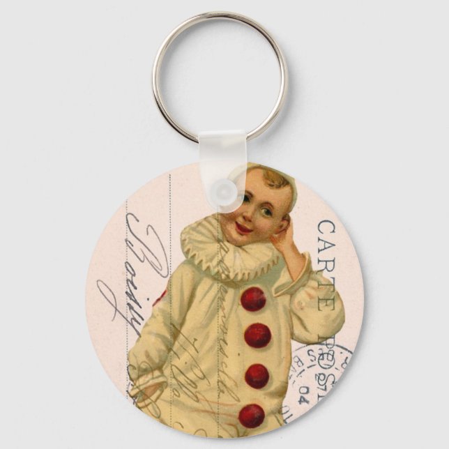 Chaveiro Vintage Palhaço Pós-Cartão Arte Digital (Frente)