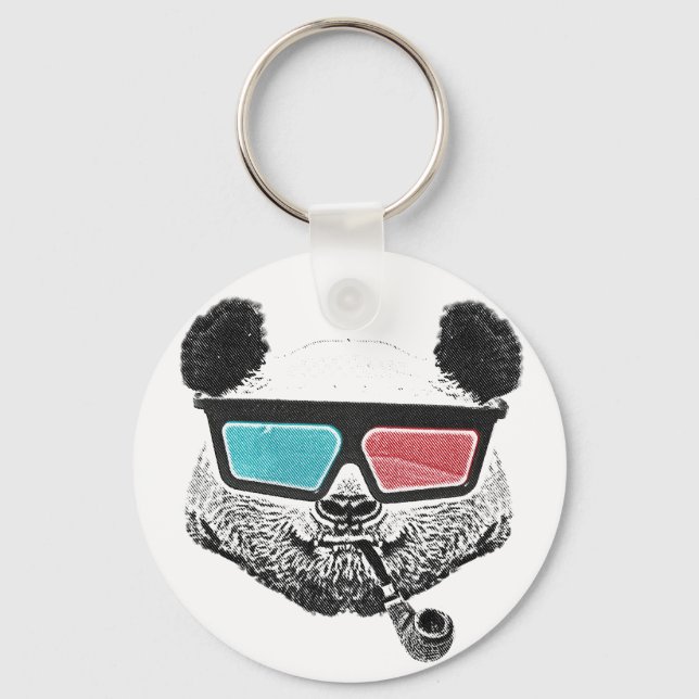 Chaveiro Vintage panda 3-D (Frente)