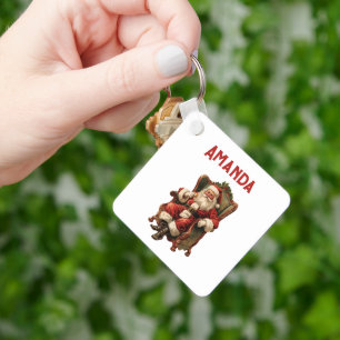 Chaveiro Vintage Papais noeis Natal Tradicional