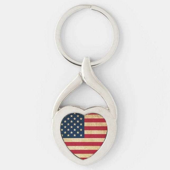 Chaveiro Vintage Patriotic American Flag (Frente)