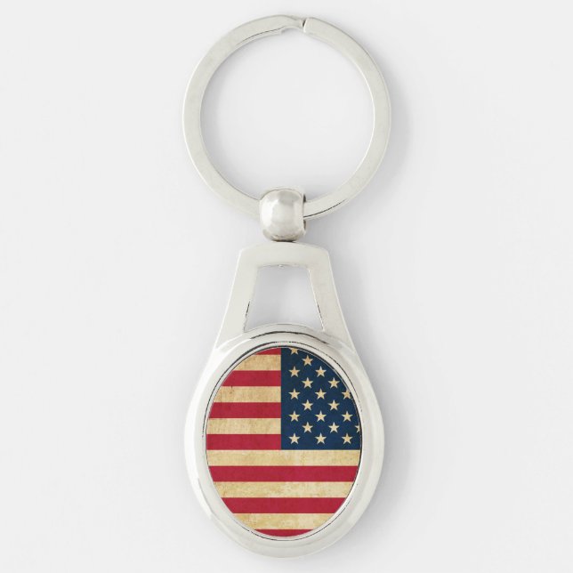 Chaveiro Vintage Patriotic American Flag (Frente)