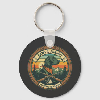 Chaveiro vintage Paws & Pursuit Hunting Dog Logo - American