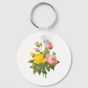 Chaveiro Vintage Persian Yellow Rose Tea Roses by Redoute