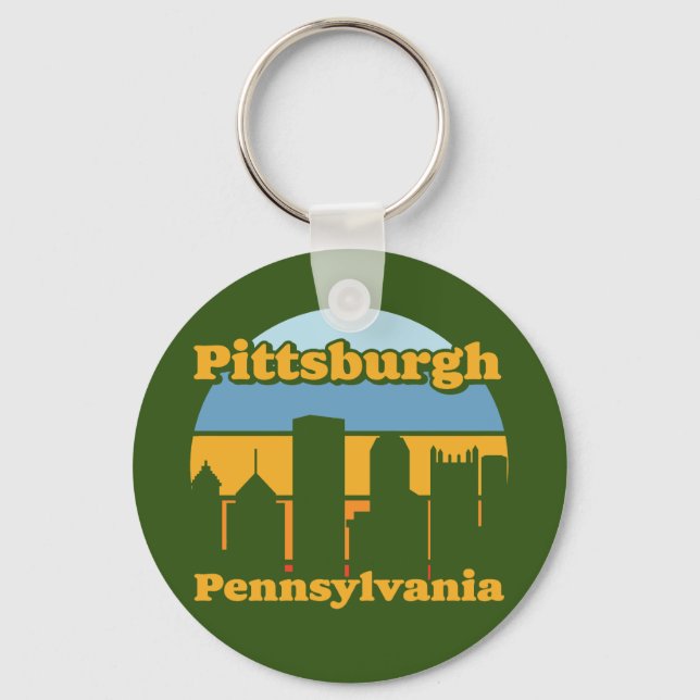 Chaveiro Vintage Pittsburgh Pensilvânia (Frente)