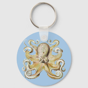 Chaveiro Vintage Polvo Ernst Haeckel Náutico Vida Marinha