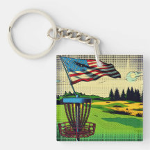 Vintage Pop Art American Flag Golf