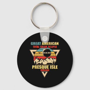 Chaveiro Vintage Presque Isle Maine Total Eclipse Solar 202
