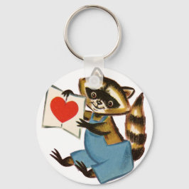 Chaveiro Vintage Raccoon Love