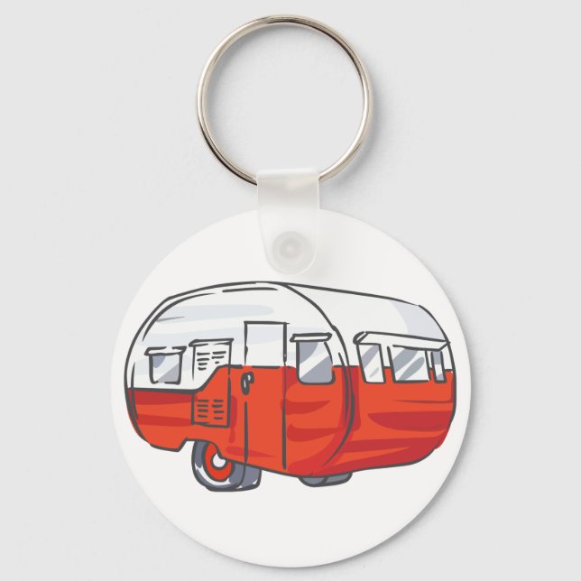 Chaveiro Vintage Red Camper (Frente)