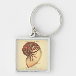 Chaveiro Vintage Red Conch Shell