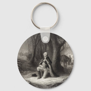 Chaveiro Vintage Retrato de George Washington Rezando