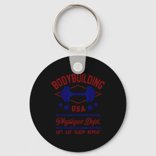 Chaveiro Vintage Retro Bodybuilding Gym Para Homens E Mulhe