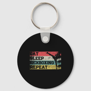 Chaveiro Vintage Retro Coma Dormir Kickbox Repetir Divertid