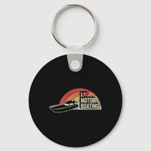 Chaveiro Vintage Retro I Love Motor Barco Funny Boater 2