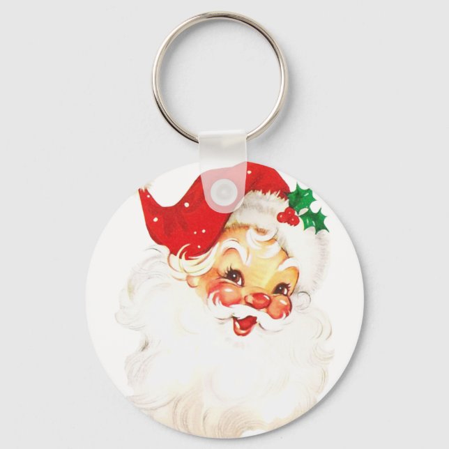 Chaveiro Vintage Retro Jolly Old Papai Noel Natal (Frente)