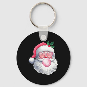 Chaveiro Vintage Retro Papais noeis Bolha de Natal Goma Pin